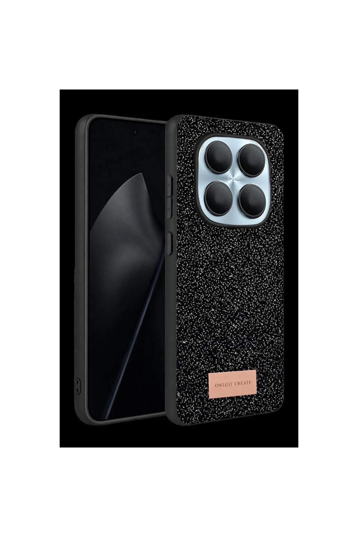 Onegif Xiaomi Redmi Note 15 Pro 4g Bright Simli Kapak - Siyah