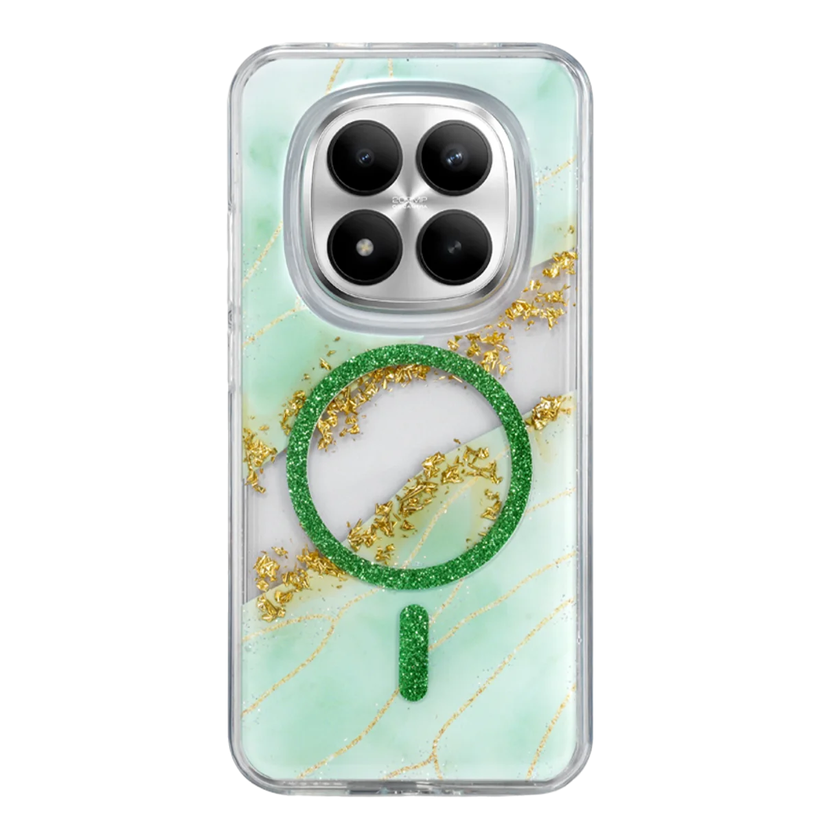 Onegif Xiaomi Redmi Note 15 Pro Plus 5G Lotus Simli Magsafe Kapak - Yeşil