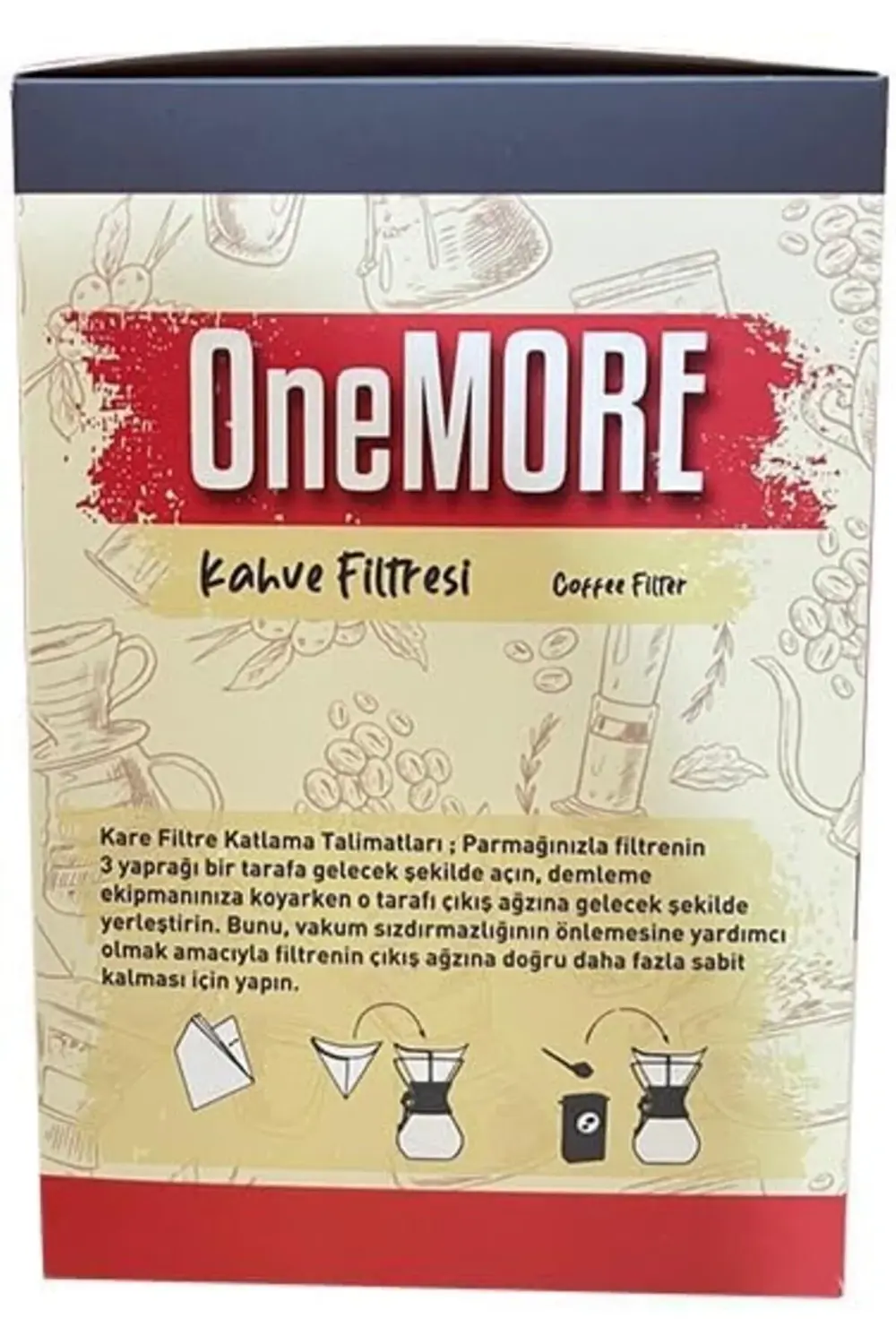 OneMore Uyumlu Filtre Kahve Kağıdı 5-8 Cup 100 Adet 395519
