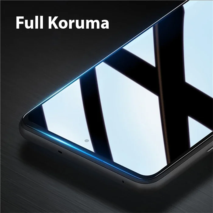 OnePlus 10T Kırılmaz Cam Ekran Koruyucu 9H Full Kaplama - Mavi Işık Filtreli