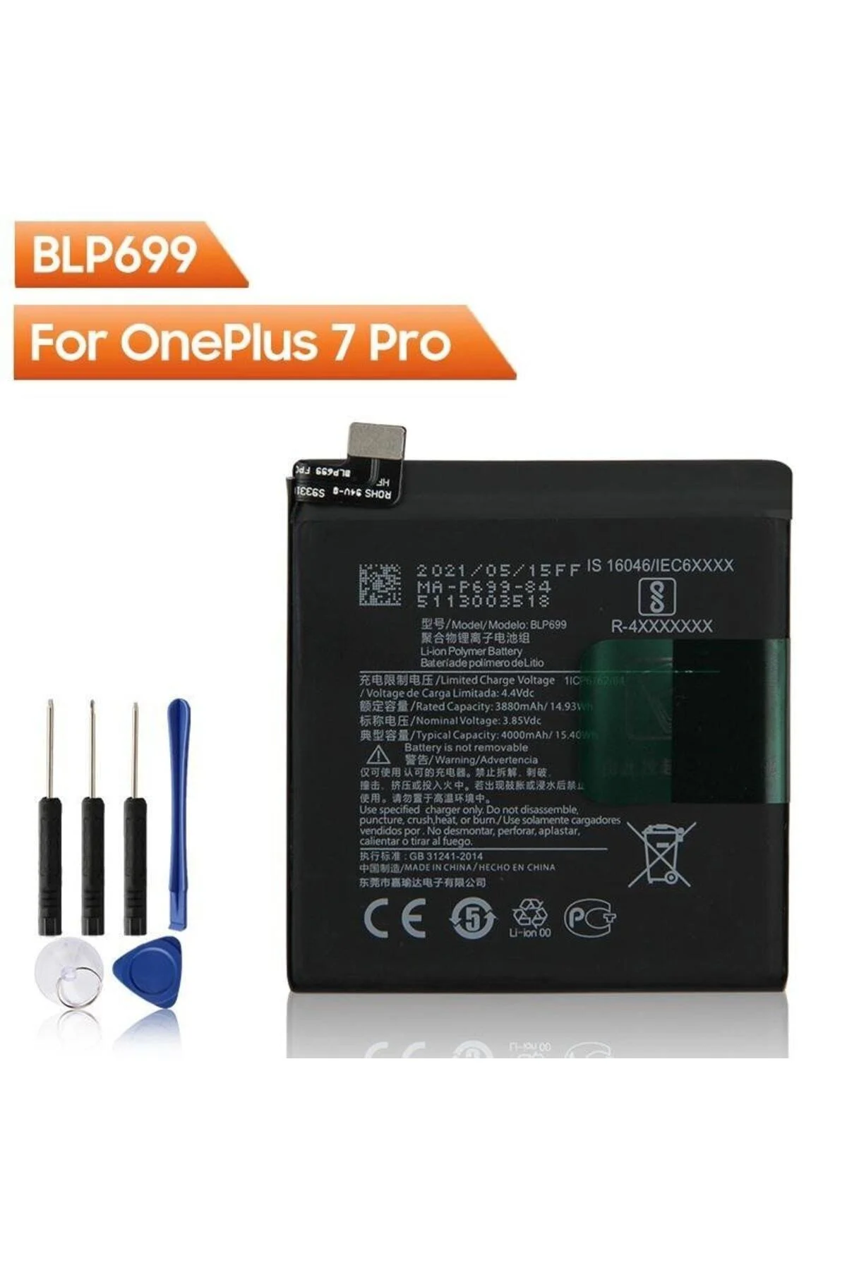 OnePlus 7 Pro Batarya & Tamir Seti BLP699 4000mAh