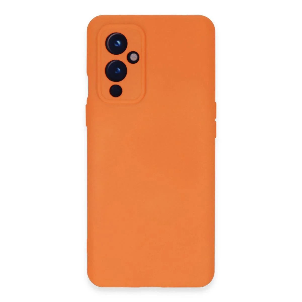 OnePlus 9 ile Uyumlu Nano İçi Kadife Silikon Kılıf - Turuncu OnePlus 9 ile Uyumlu Nano İçi Kadife Silikon Kılıf - Turuncu
