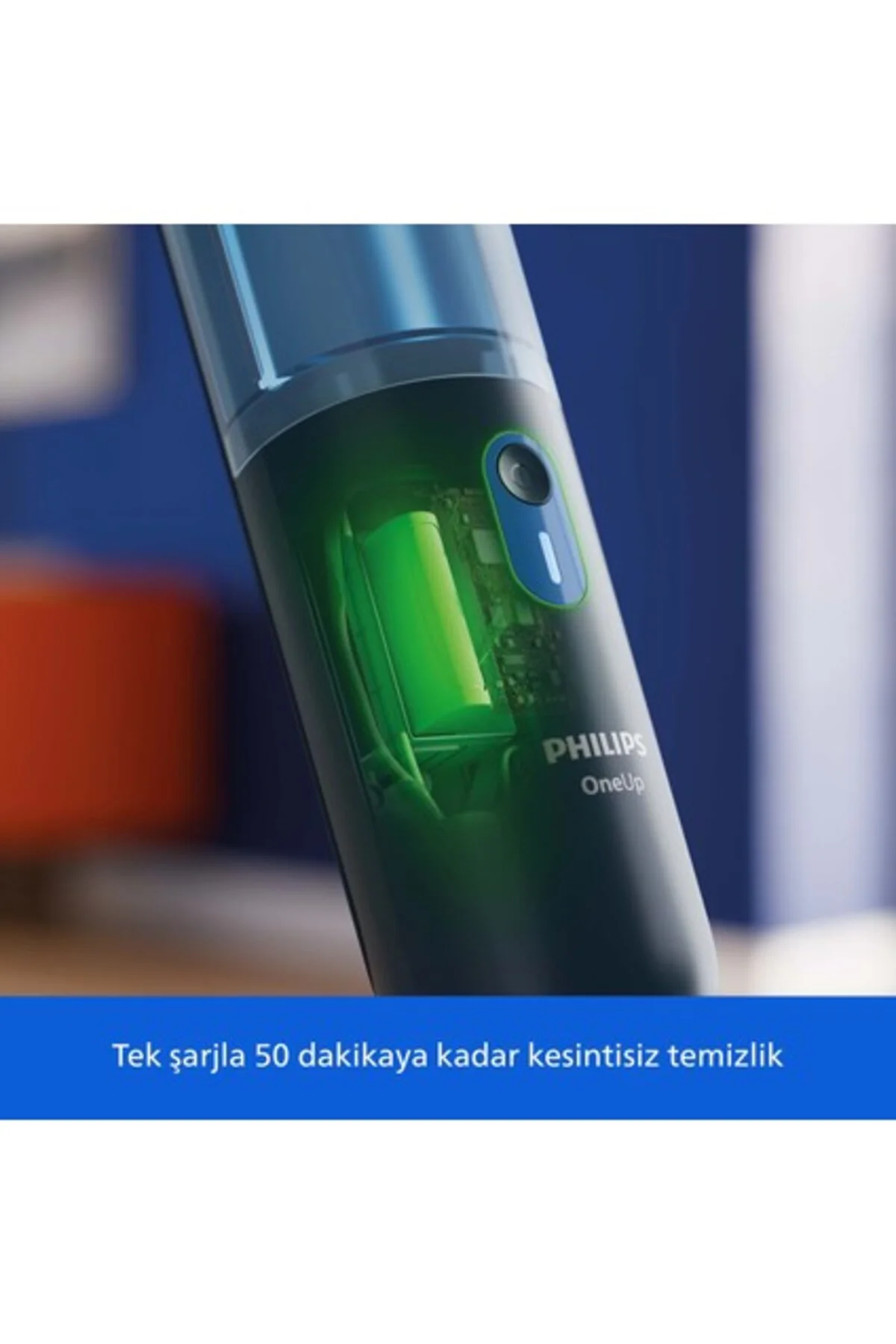 OneUp 3000 Serisi Elektrikli Mop, XV3101/01, Kablosuz, Bakterilere karşı %99,9 etkili, 360 derece başlı OneUp 3000 Serisi Elektrikli Mop, XV3101/01, Kablosuz, Bakterilere karşı %99,9 etkili, 360 derece başlı