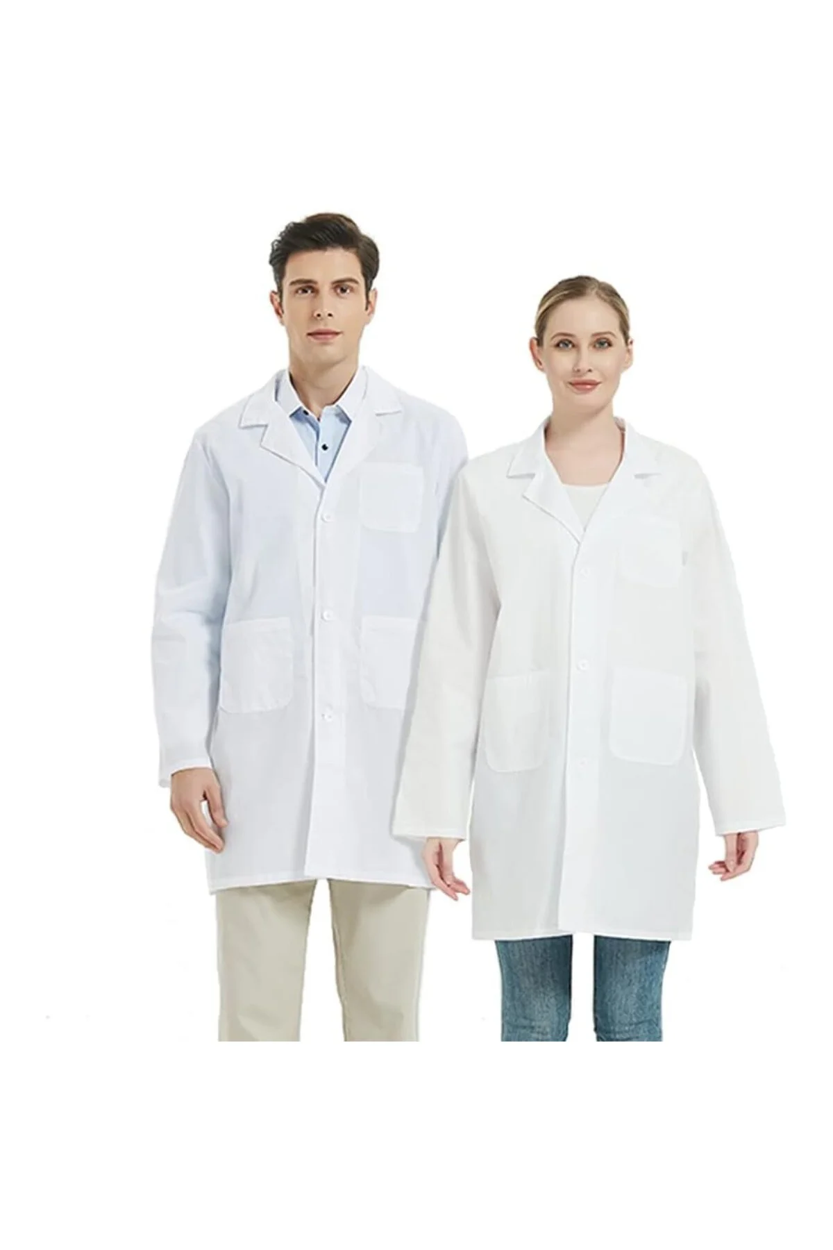 Önlük, laboratuvar önlüğü, doktor önlüğü, kadınlar ve erkekler için doktor önlüğü,