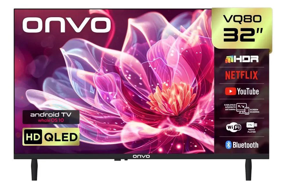 Onvo 32VQ80F2HA 32'' 82 Ekran Uydu Alıcılı HD Ready WhaleOS10 QLED TV Fiyatı, Yorumları ve Özellikleri