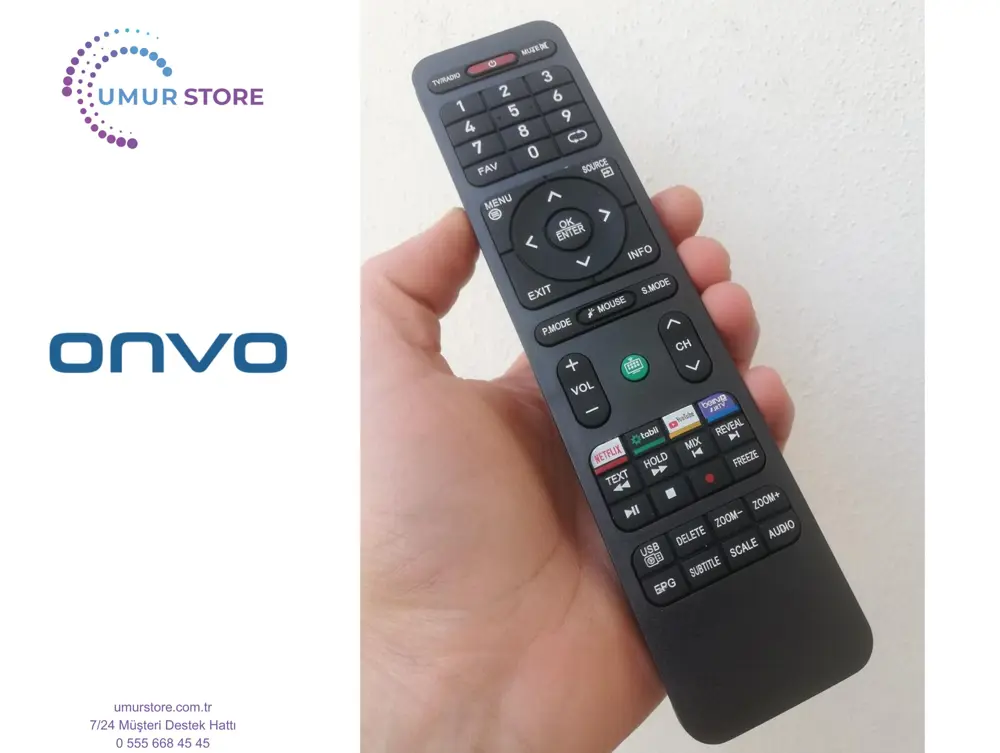 Onvo 43 OV 6000F Uyumlu Android Smart Televizyon Kumandası