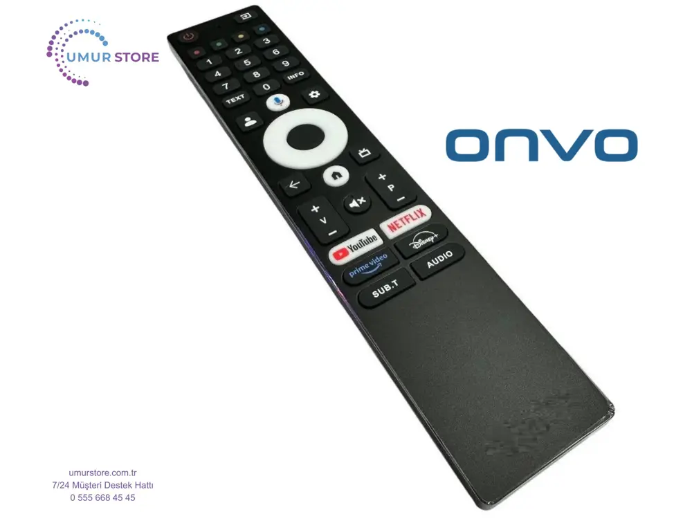 Onvo 43OVF9000F Uyumlu Mikrofonlu Smart Televizyon Kumandası Onvo 43OVF9000F Uyumlu Mikrofonlu Smart Televizyon Kumandası