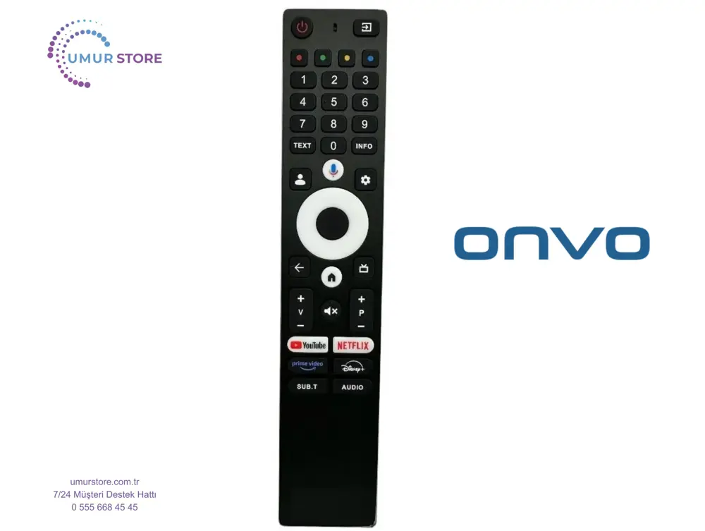 Onvo 43OVF9000F Uyumlu Mikrofonlu Smart Televizyon Kumandası Onvo 43OVF9000F Uyumlu Mikrofonlu Smart Televizyon Kumandası