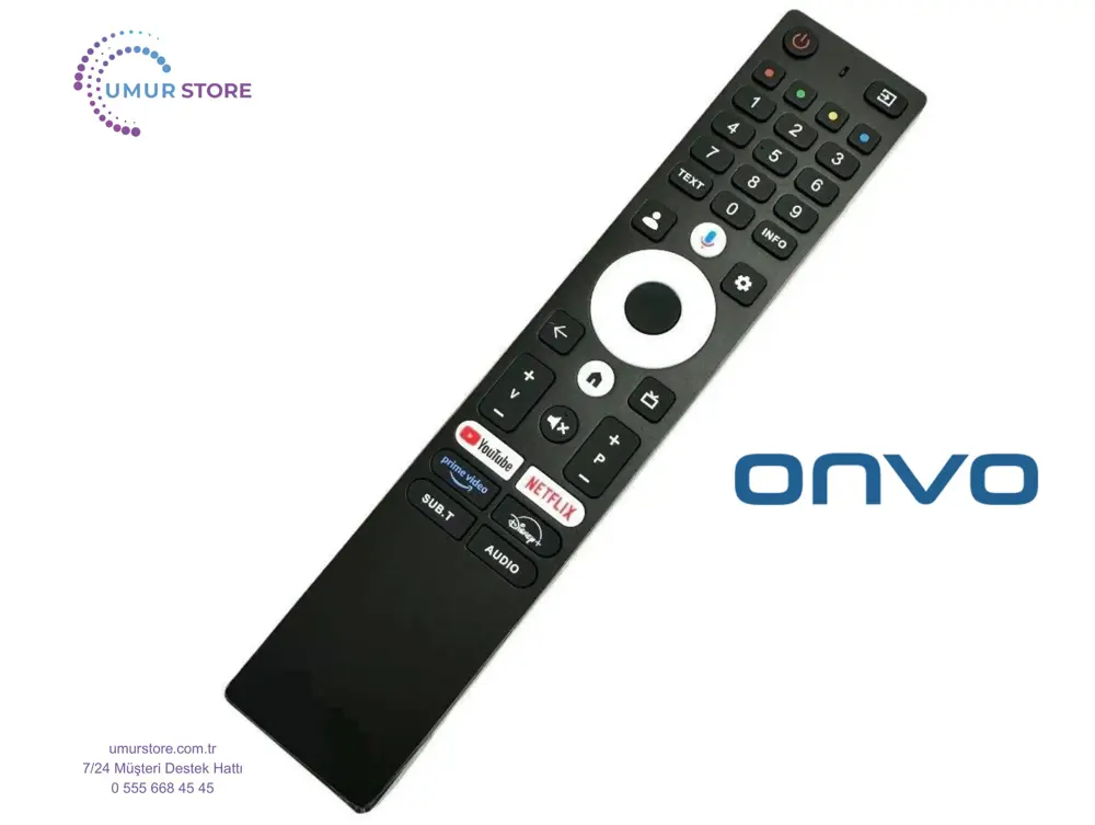 Onvo 550VF5000AQ Uyumlu Mikrofonlu Google Smart Televizyon Kumand Onvo 550VF5000AQ Uyumlu Mikrofonlu Google Smart Televizyon Kumand