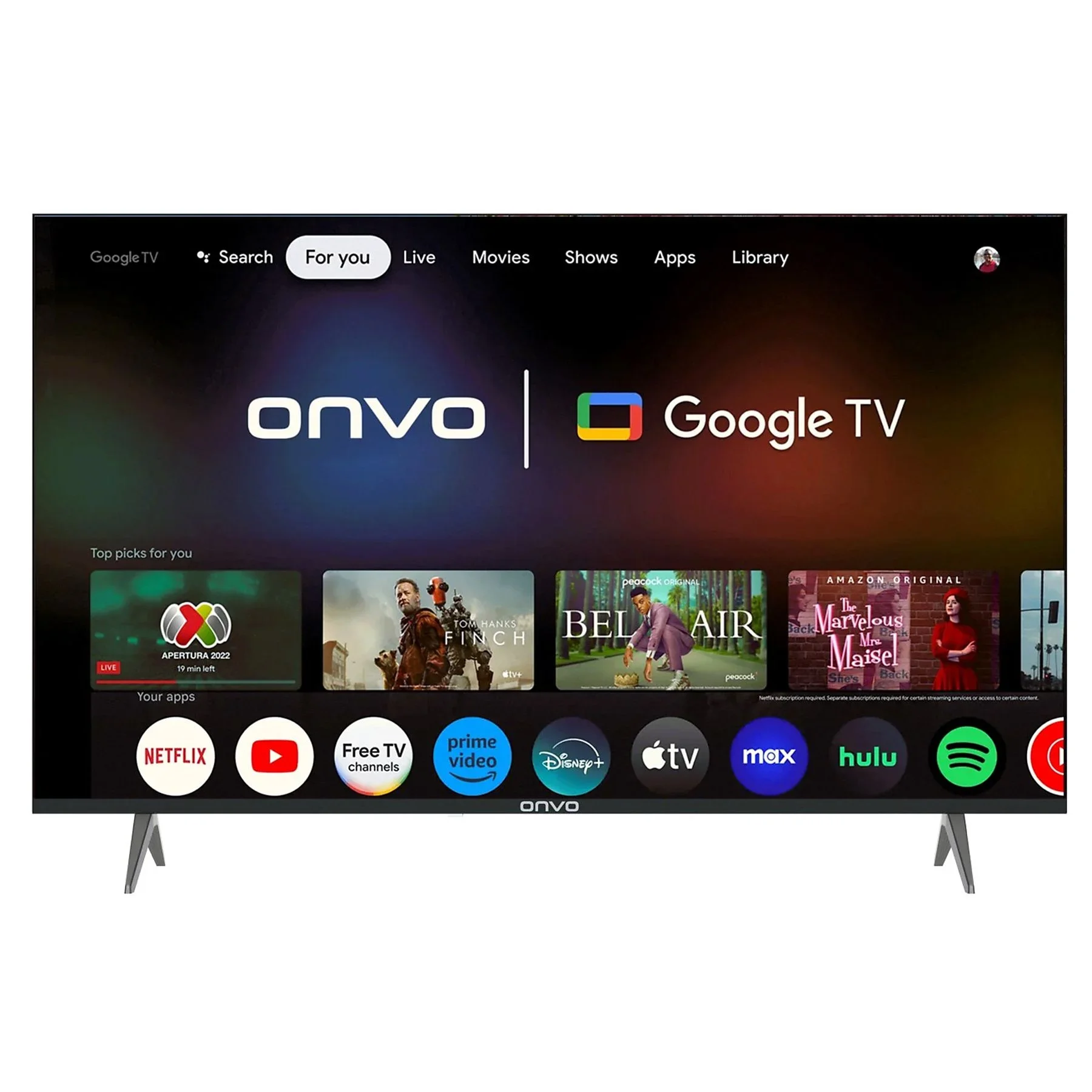 Onvo 55OVF9000 55" 4K Ultra HD Google Smart QLED TV