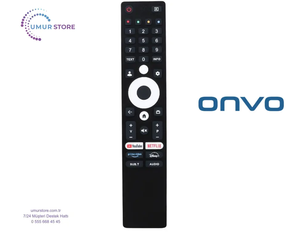 Onvo 55OVF9000UQ Smart Qled Televizyon Kumandası-Mikrofonsuz