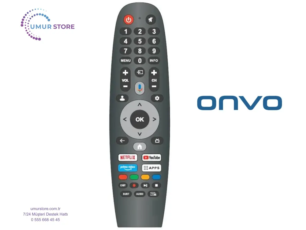 Onvo 65OVF9001UQ Uyumlu Mikrofonlu 4K Smart Televizyon Kumandası Onvo 65OVF9001UQ Uyumlu Mikrofonlu 4K Smart Televizyon Kumandası