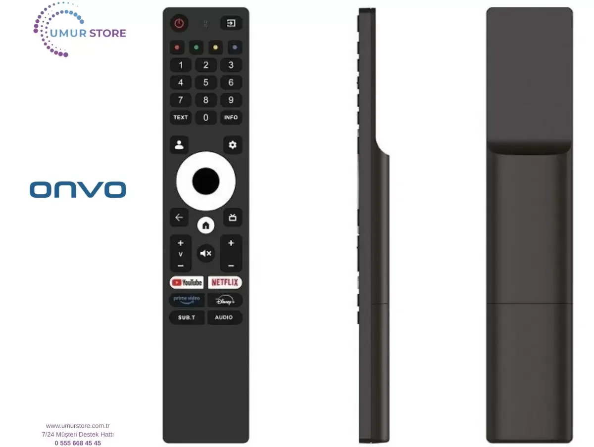 Onvo İle Uyumlu 50VQ90F3UA Smart Led Tv Kumandası-Mikrofonsuz
