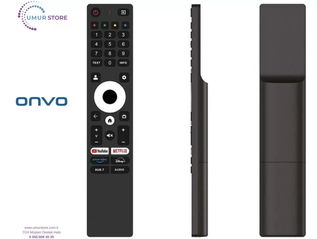 Onvo İle Uyumlu 55VQ90F3UA Smart Led Tv Kumandası-Mikrofonsuz