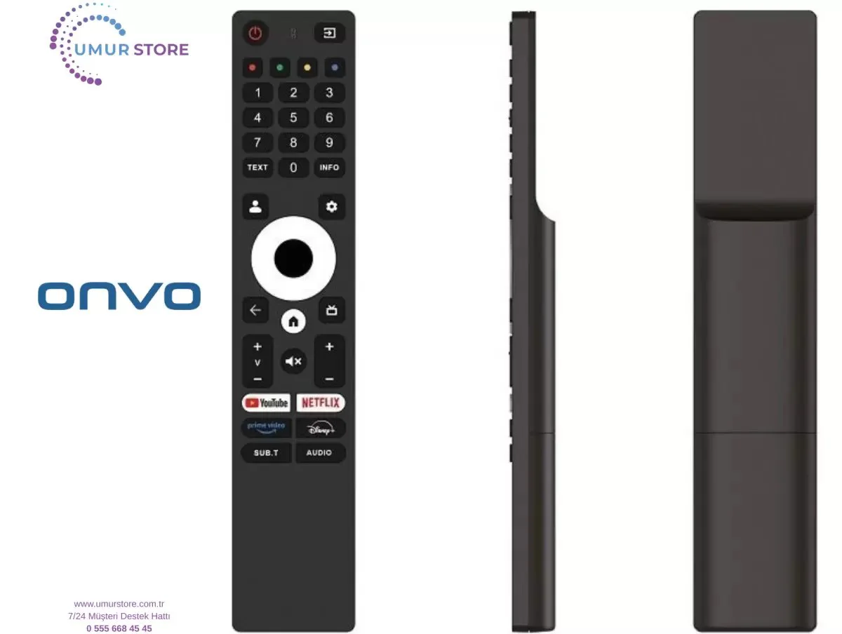 Onvo İle Uyumlu Model 43OVF5000AQ Smart Tv Kumanda-Mikrofonsuz