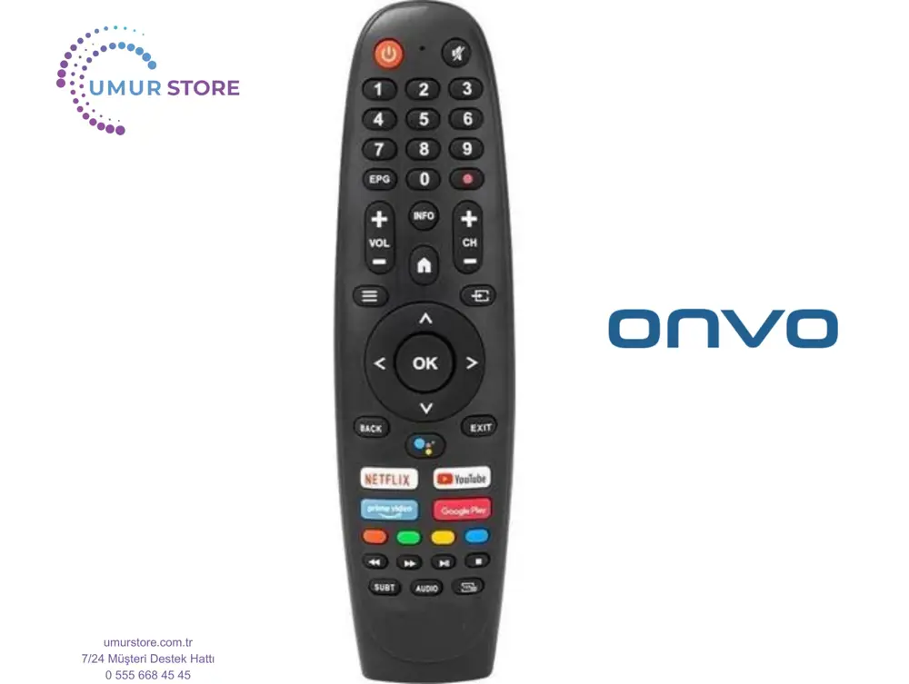 Onvo OV 65 F 950 Android Smart Televizyon Kumandası Onvo OV 65 F 950 Android Smart Televizyon Kumandası