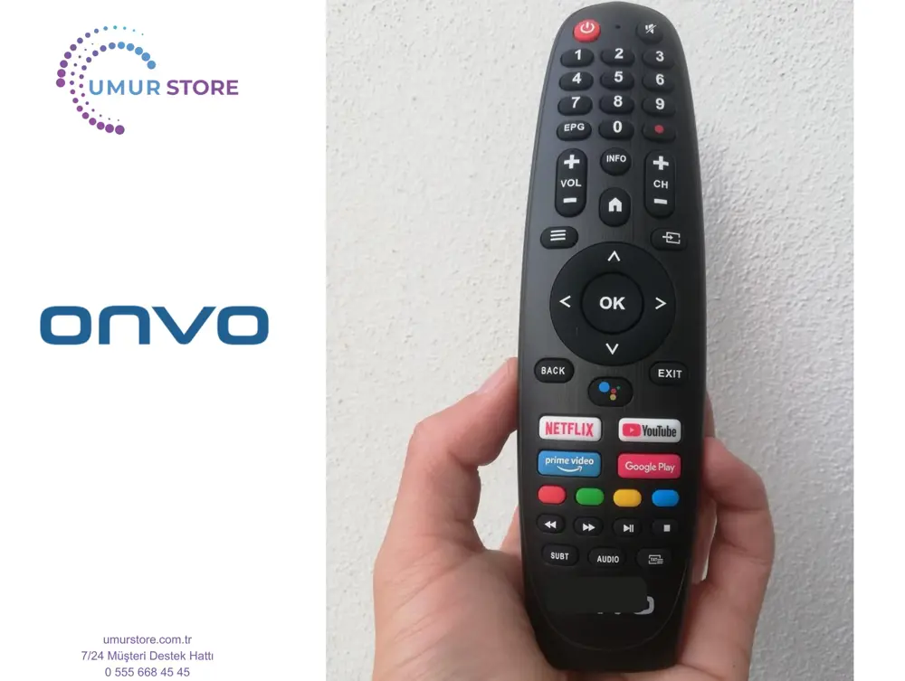 Onvo OV55F900 Android Smart Televizyon Kumandası-Mikrofonsuz Onvo OV55F900 Android Smart Televizyon Kumandası-Mikrofonsuz