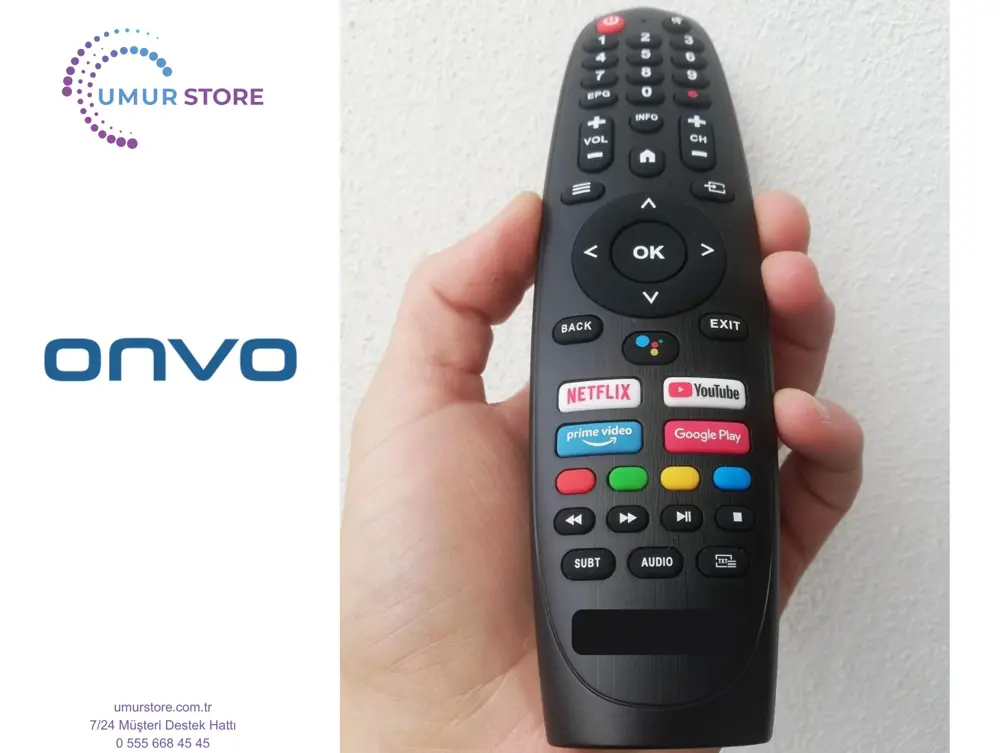 Onvo OV65F950 Android Smart Televizyon Kumandası-Mikrofonsuz