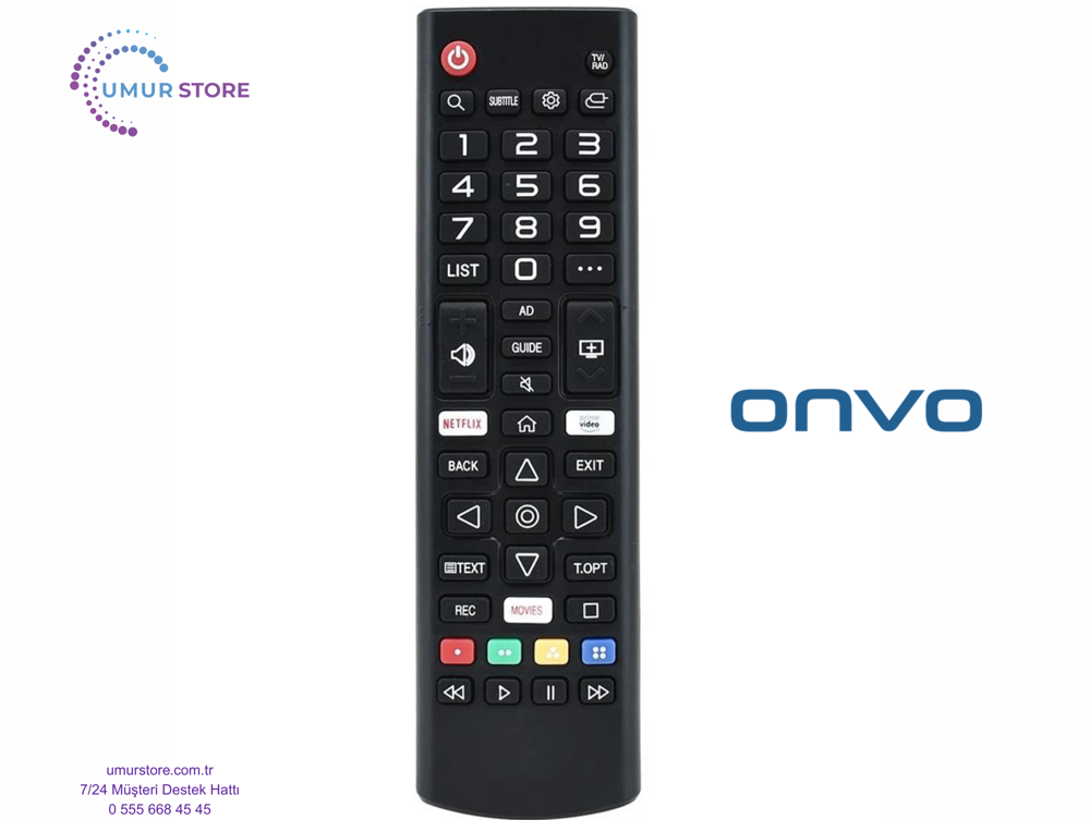 Onvo OV75F500 Webos Smart Televizyon Kumandası-Mikrofonsuz Onvo OV75F500 Webos Smart Televizyon Kumandası-Mikrofonsuz