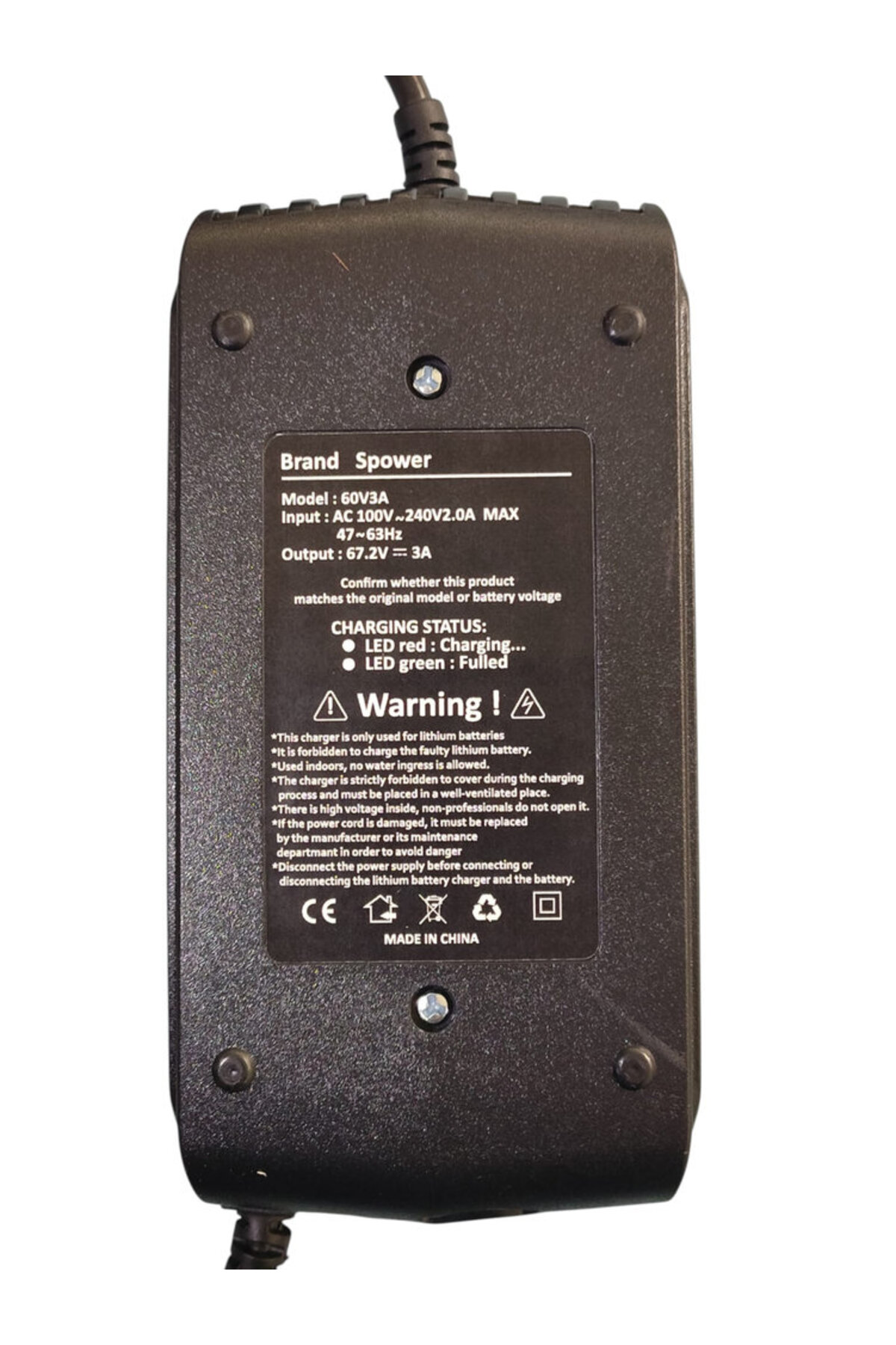 Home Onvo Rx5-Rx7-Rx8 Uyumlu Elektrikli Scooter Şarj Aleti 67.2V 3A