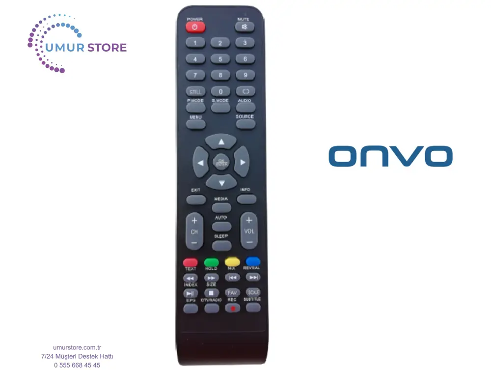 Onvo Zeyd Onvo Uydu Alıcılı LED Televizyon Kumandası