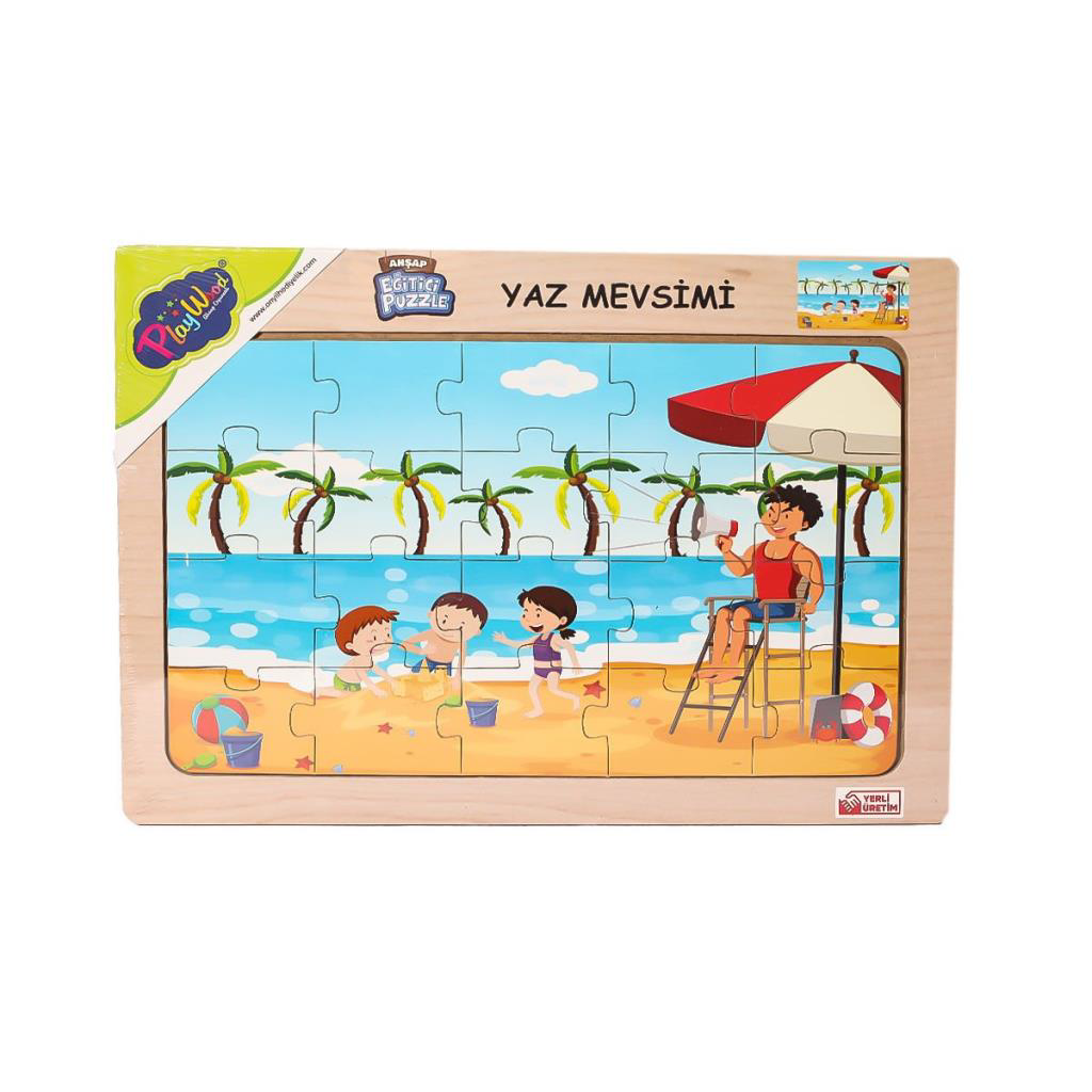 ONY-117/118/119/120 Ahşap Eğitici Puzzle -Yaz Mevsimi ONY-117/118/119/120 Ahşap Eğitici Puzzle -Yaz Mevsimi