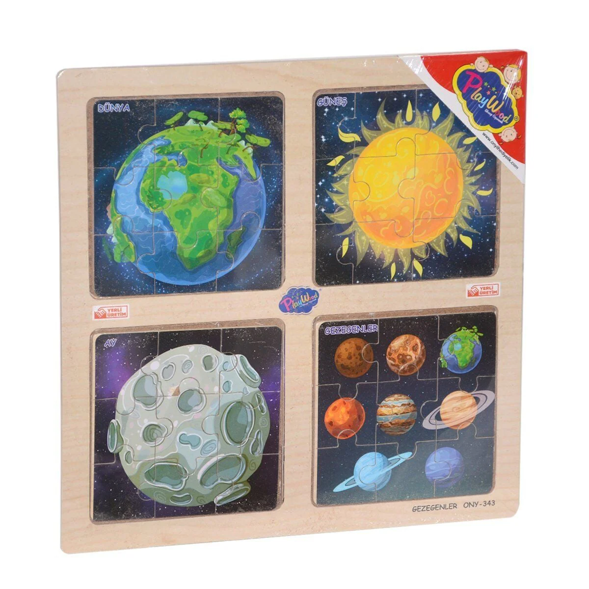 ONY-343/344/345/346 Ahşap Eğitici 4'lü Puzzle -Onyıl Fiyatı, Yorumları ve Özellikleri