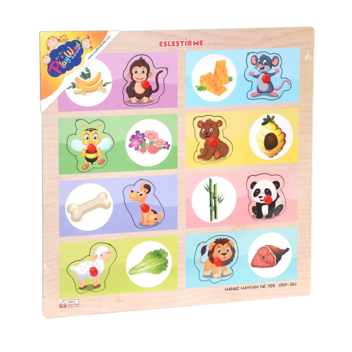 ONY-360-361 Onyıl, Ahşap Tutmalı Eşleştirme - Hangi Hayvan Ne Yer ONY-360-361 Onyıl, Ahşap Tutmalı Eşleştirme - Hangi Hayvan Ne Yer