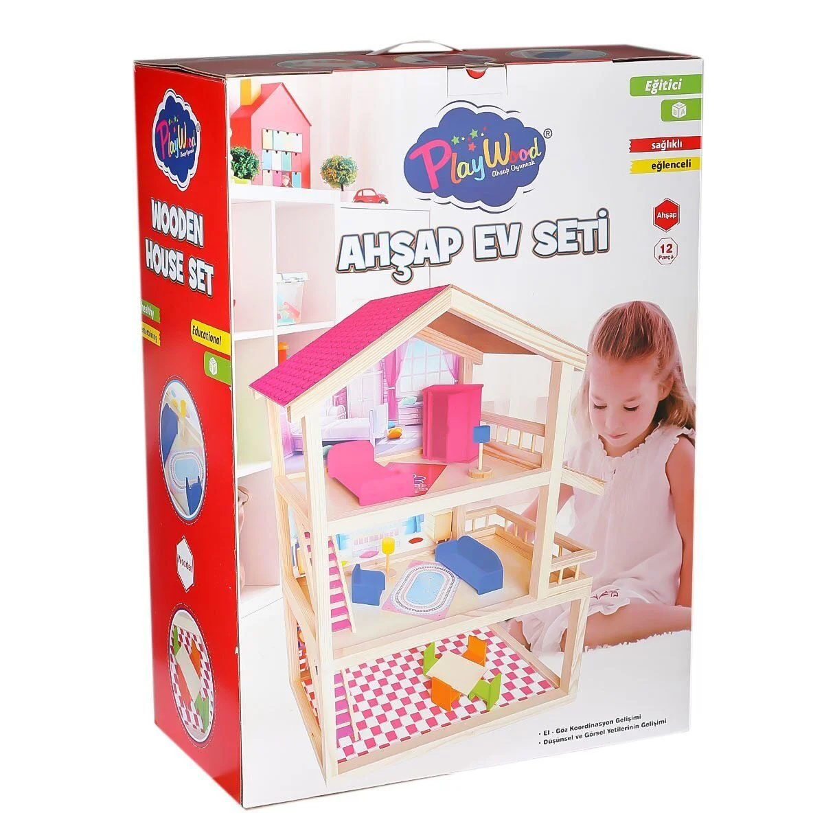 ONY-398 Büyük Ahşap Ev Seti -Onyıl Oyuncak Fiyatı, Yorumları ve Özellikleri