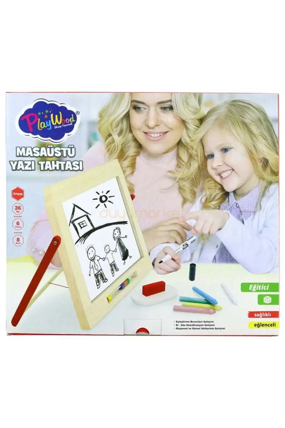 ONY Kutuda Ahşap Masa Üstü Yazı Tahtası