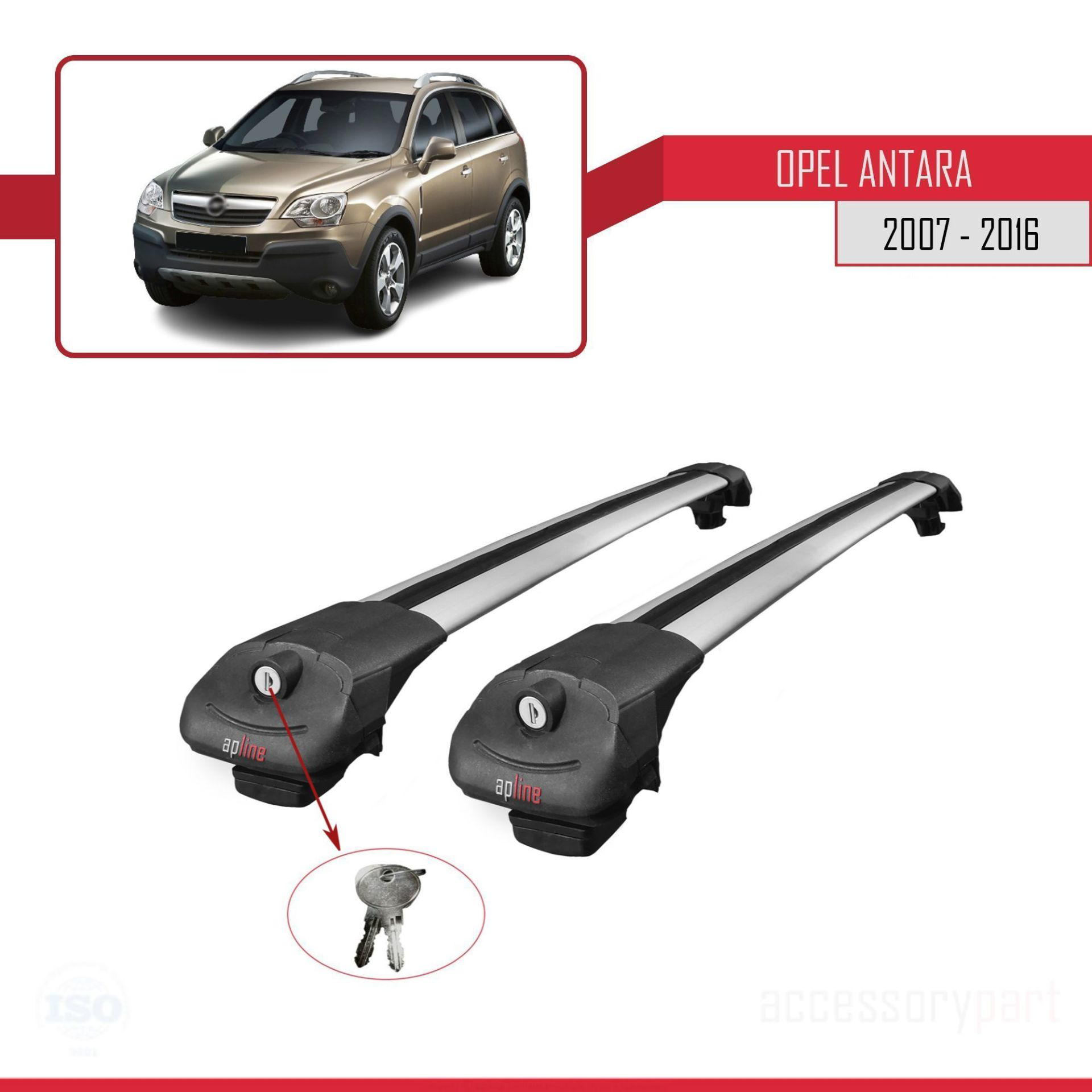 Opel Antara 2007-2016 Arası ile uyumlu ACE-1 Ara Atkı Tavan Barı 