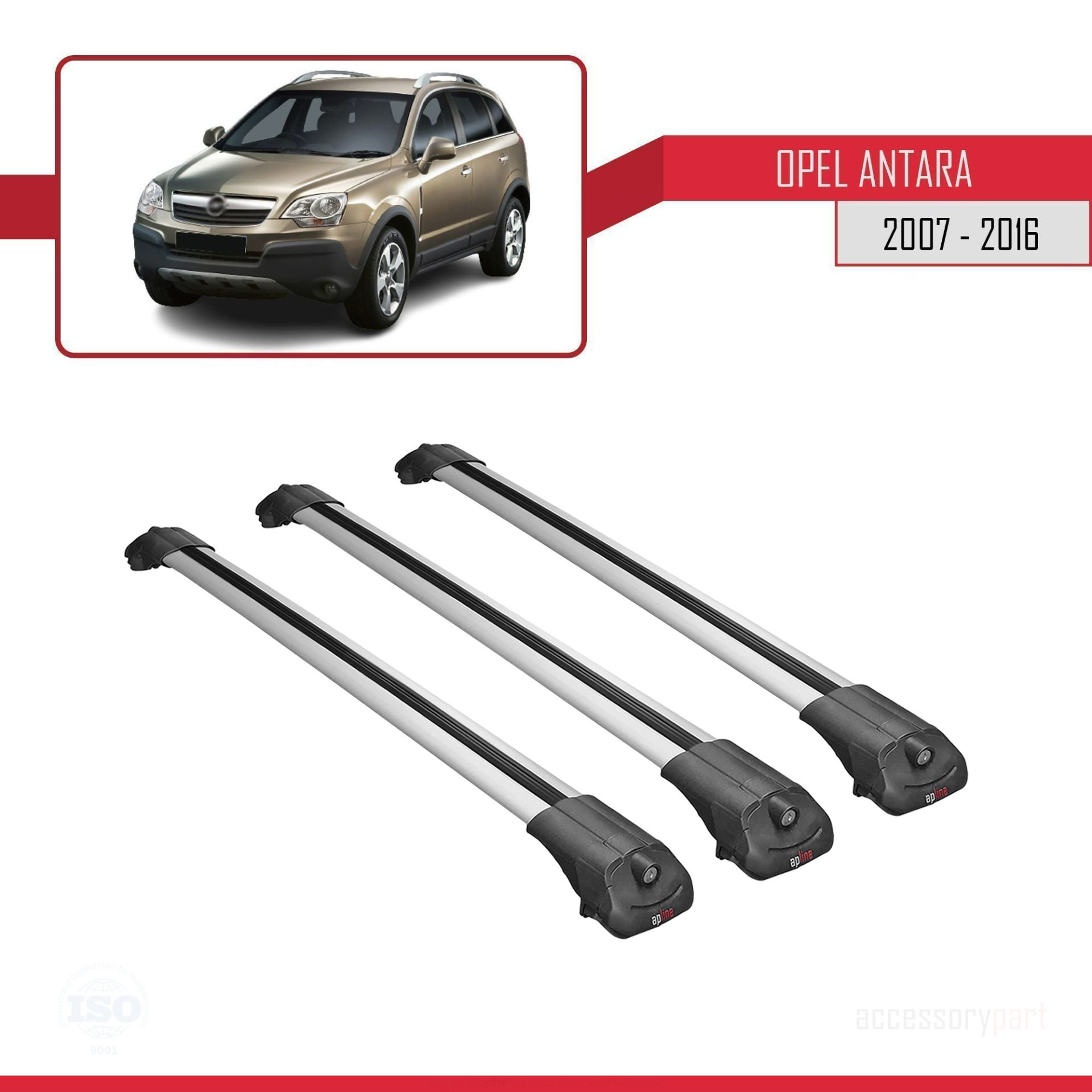 Opel Antara 2007-2016 Arası ile uyumlu ACE-1 Ara Atkı Tavan Barı 