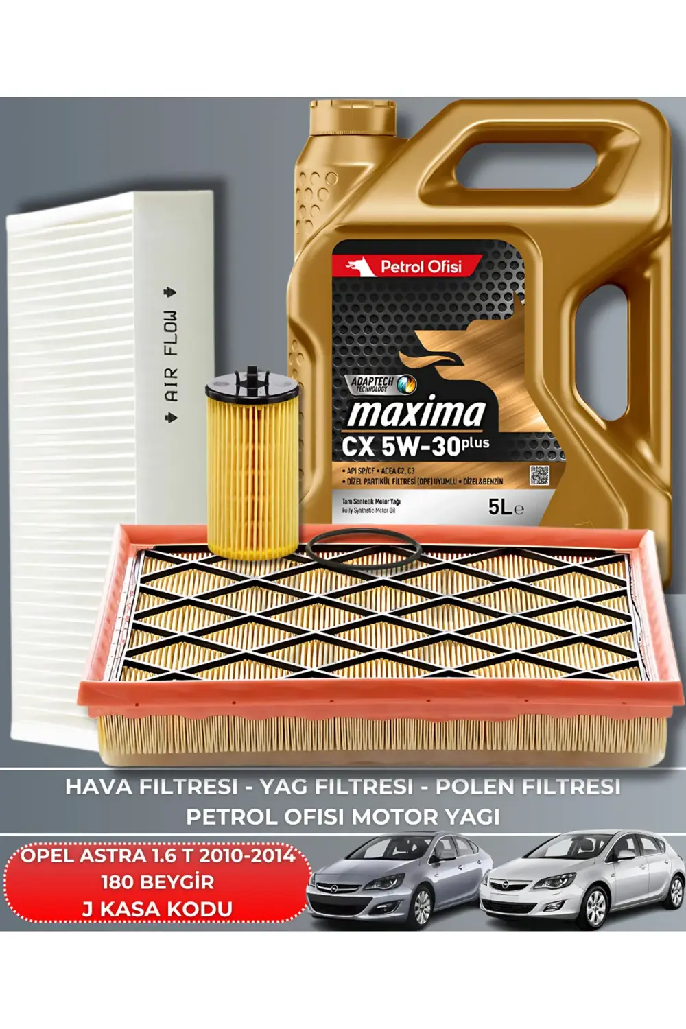 Opel Astra 1.6 T 2010-2014 Uyumlu 180 Beygir Filtre - Elf Yag Bak