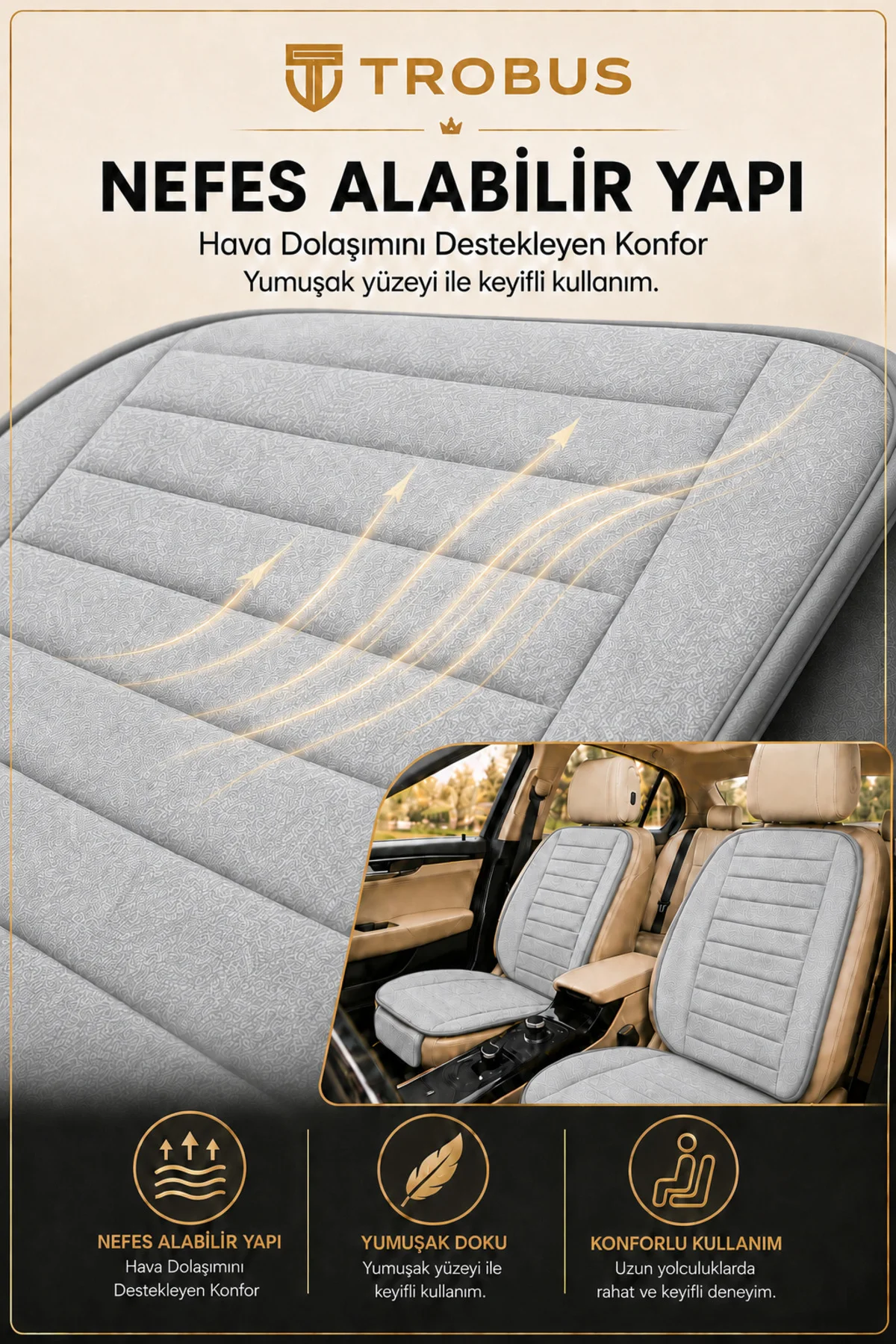 Opel Astra 2000-2004 Baby Face Soft Alcantara Çizgili 7'li Oto Koltuk Minderi Gri Fiyatı, Yorumları ve Özellikleri