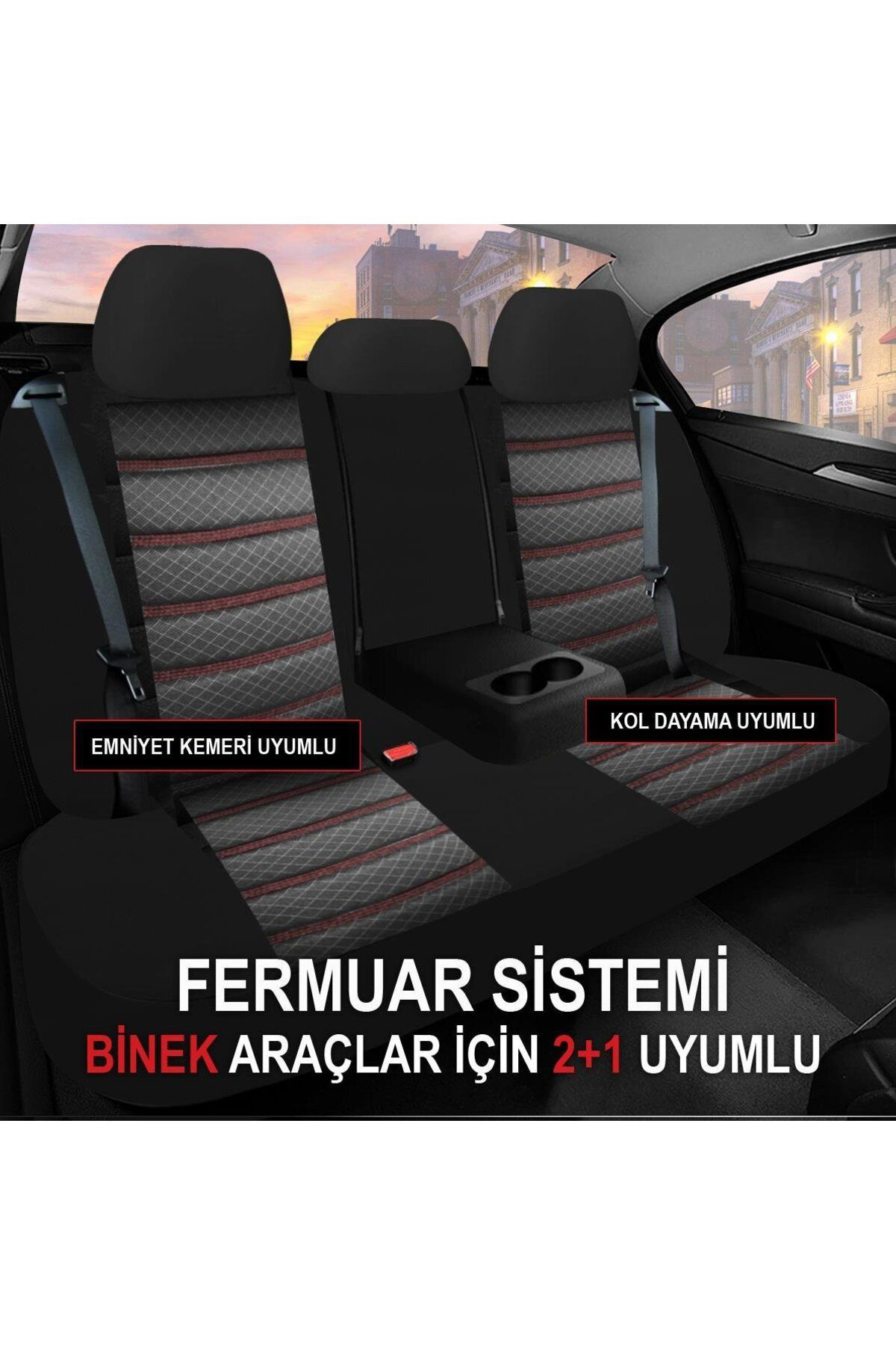 OPEL ASTRA 2015-Uyumlu Oto Koltuk Kılıfı Sport Serisi Jakar - Kır
