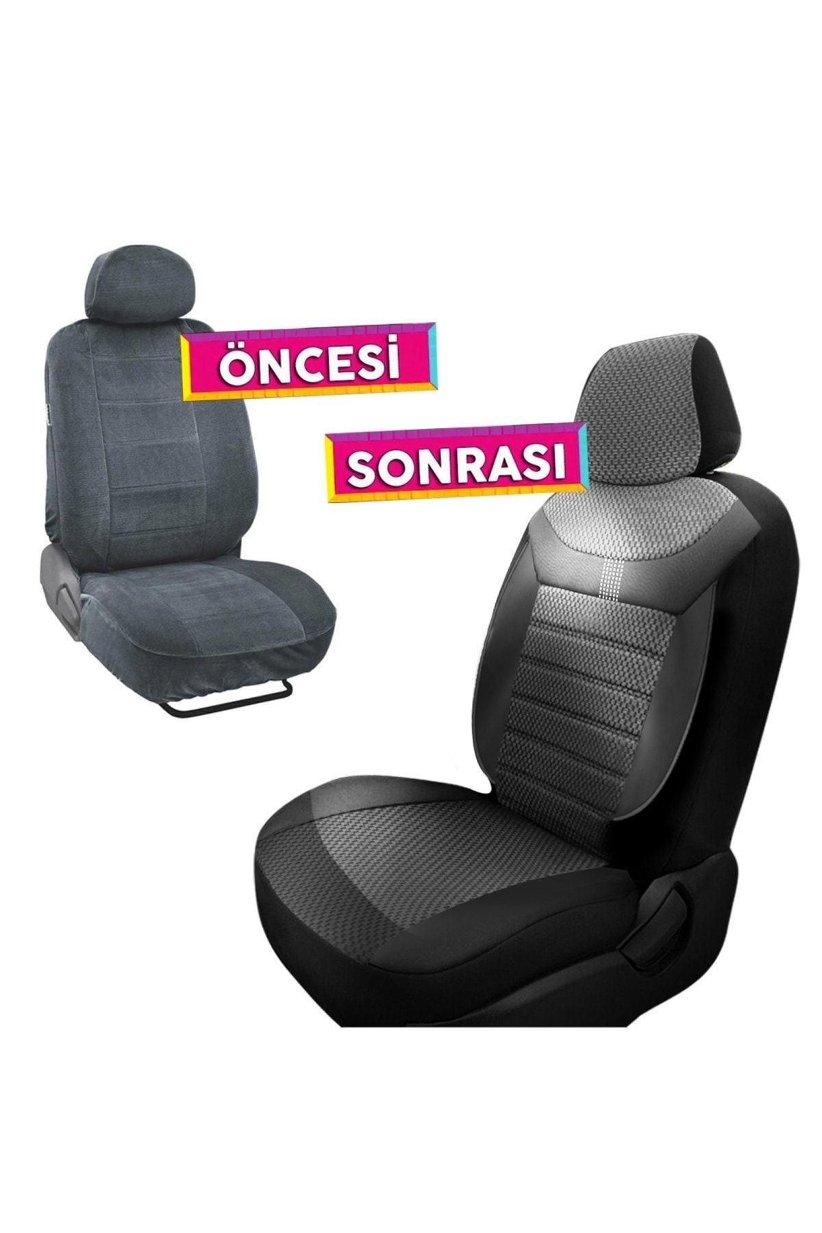 Opel Astra F Uyumlu Koltuk Kılıfı Stone Serisi - Siyah