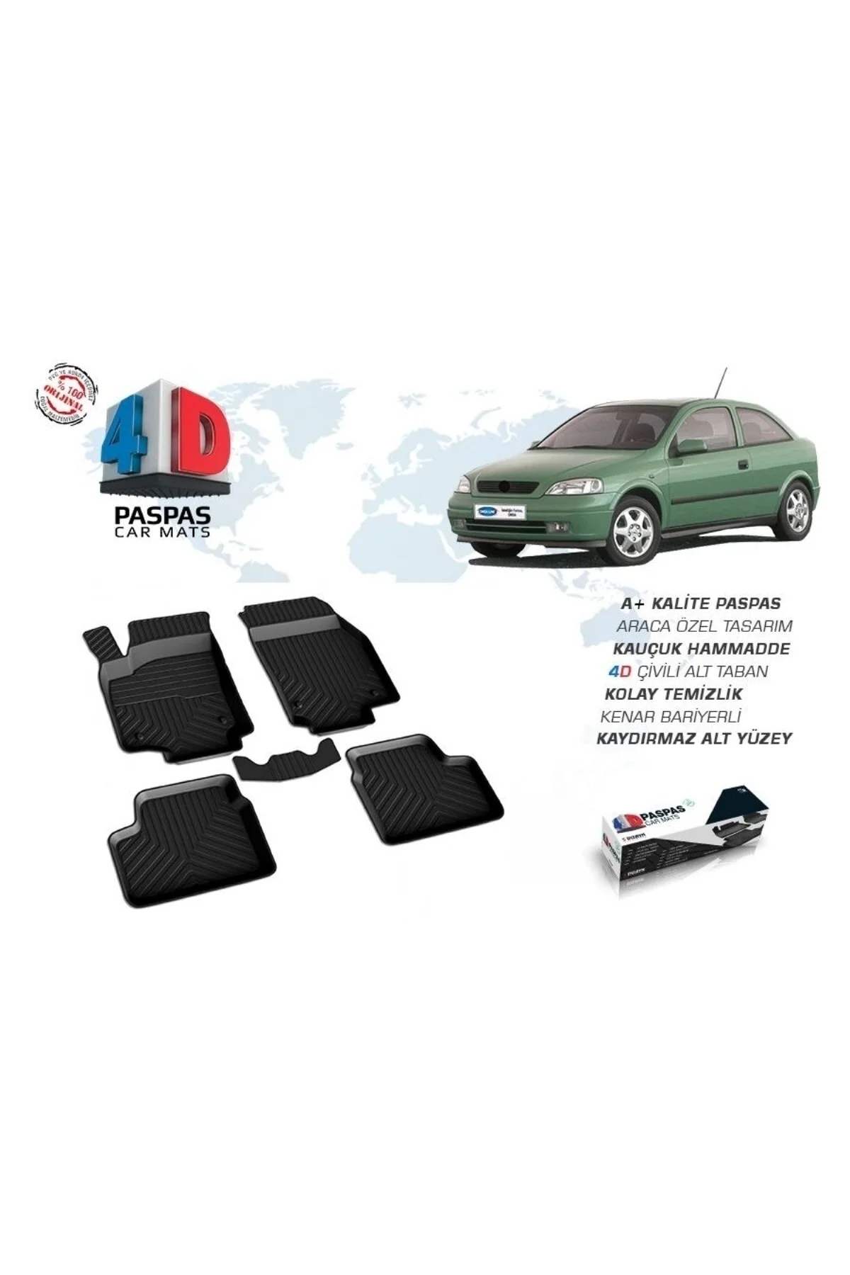 Opel Astra G 1998-2004 4d Siyah Paspas Uyumlu