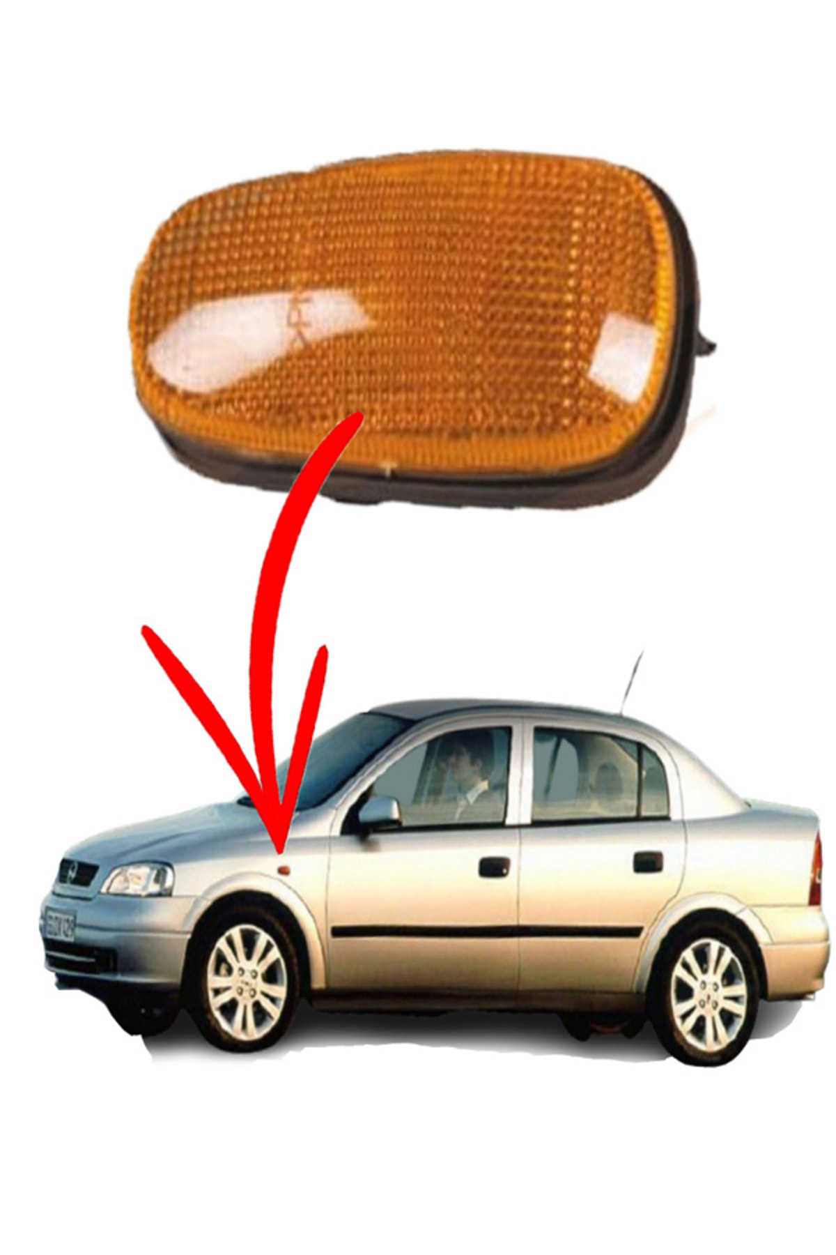 Crn Opel Astra G Çamurluk Sinyal Lambası Sarı Sağ Ve Sol Uyumlu 1998