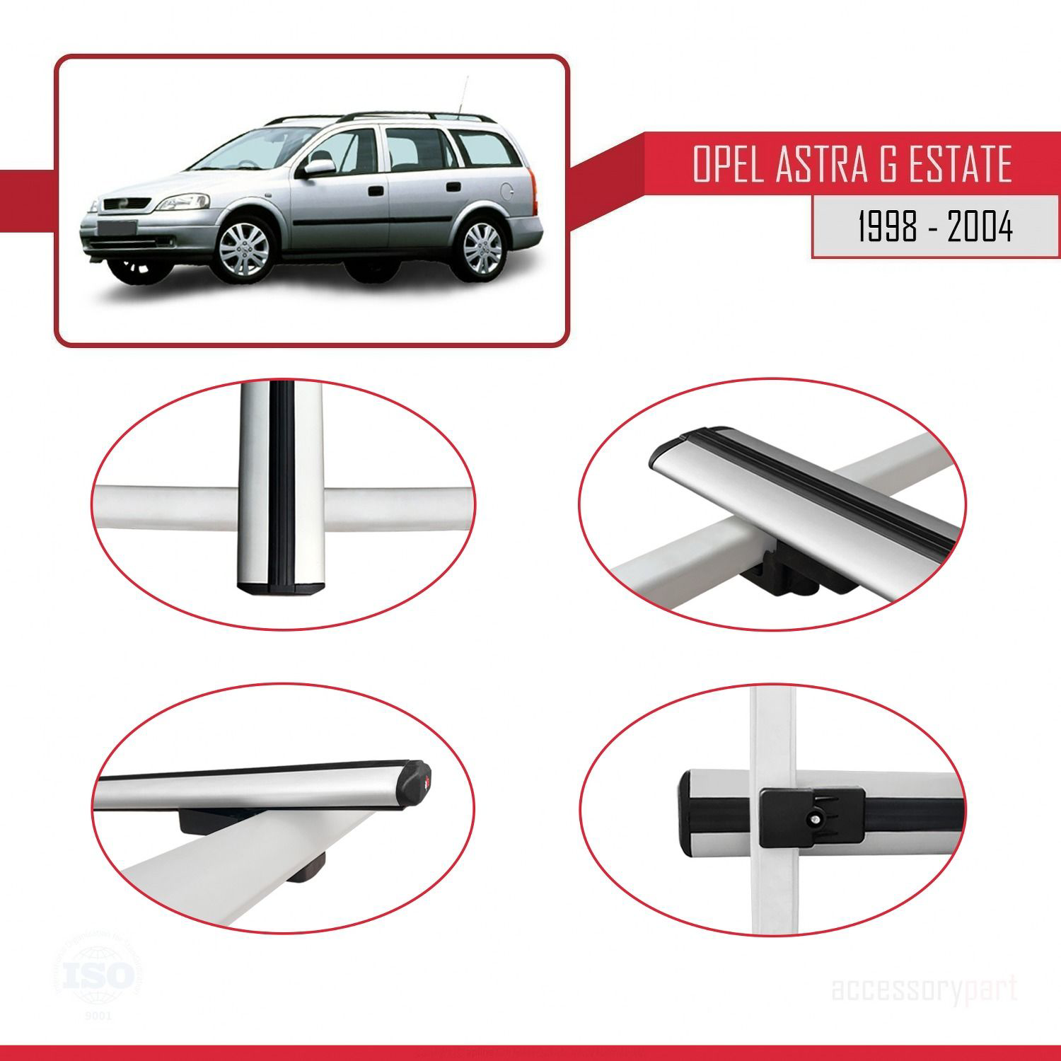 Opel Astra (G) SW 1998-2004 Arası ile uyumlu Basic Model Ara Atkı