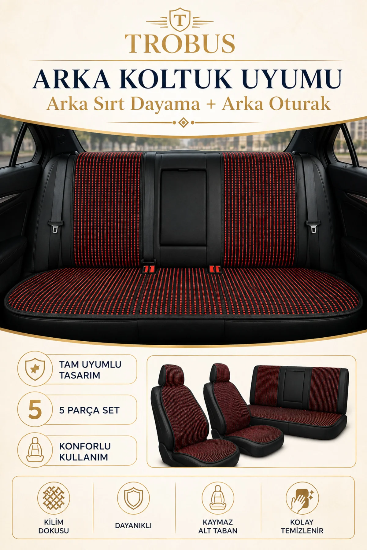 Opel Astra -J 2011-2015 Üniversal Premium Örme 5 Parça Minder Terletmez Kaymaz Taban Siyah Kırmızı Opel Astra -J 2011-2015 Üniversal Premium Örme 5 Parça Minder Terletmez Kaymaz Taban Siyah Kırmızı
