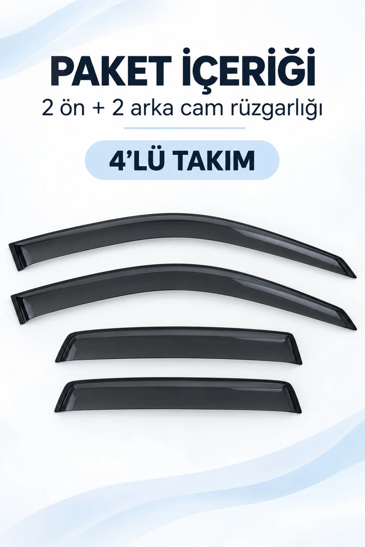 Opel Astra J Kromlu (2009-2018) Mügen Tip Cam Rüzgarlığı 4'lü - Görsel 8