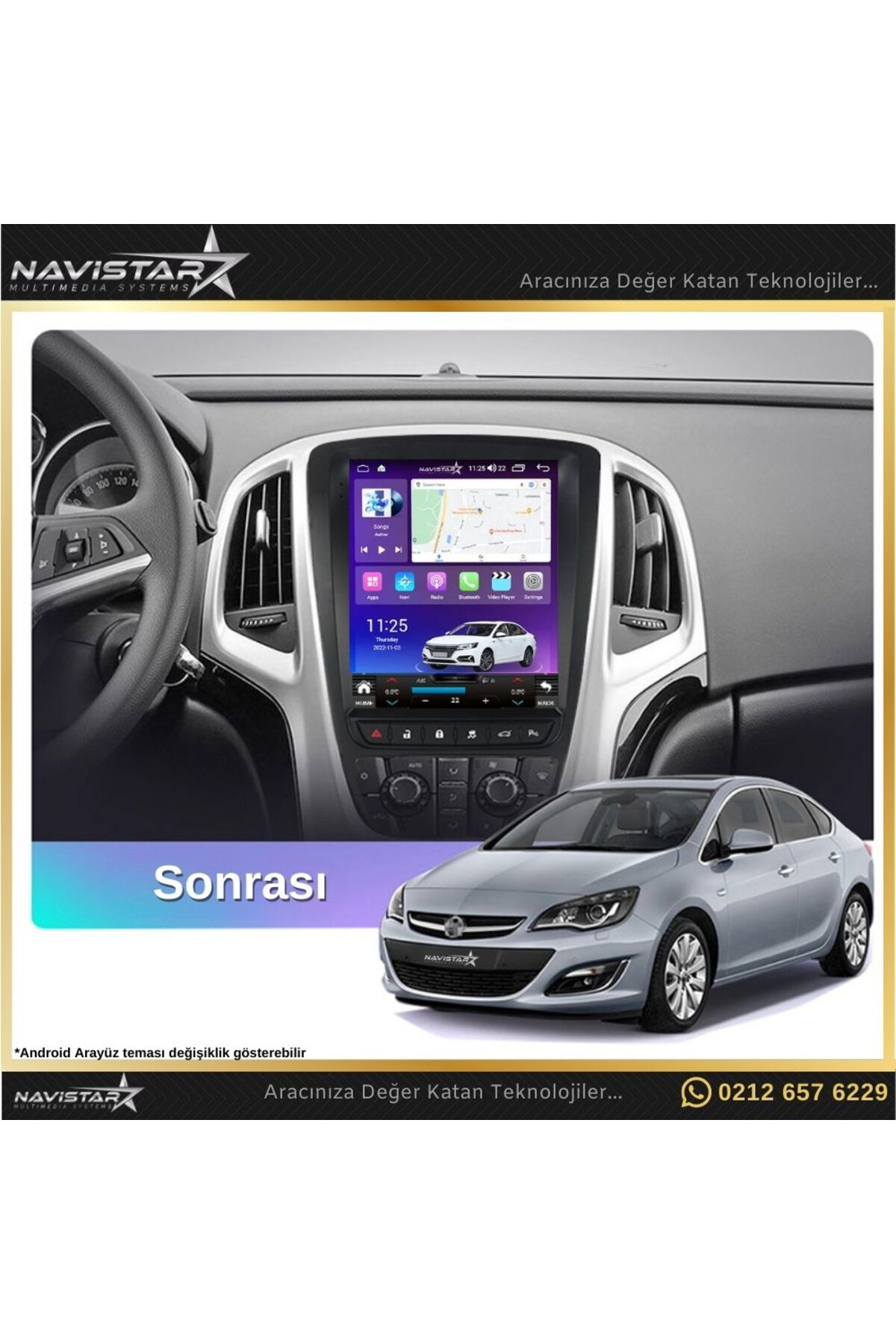 Opel Astra J Tesla Android Multimedya Ekran 2 32 Gb Ips Ekran