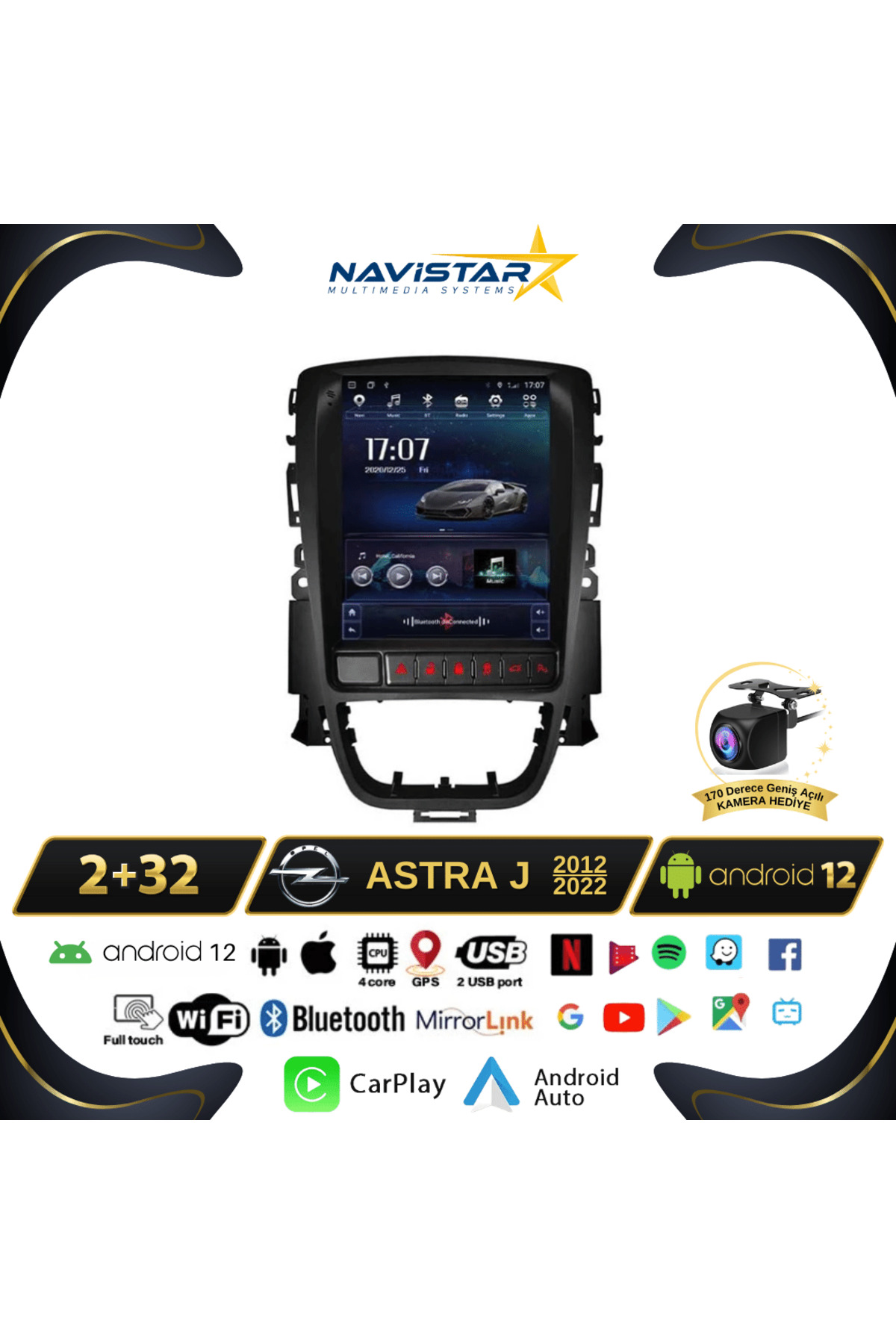 Opel Astra J Tesla Android Multimedya Ekran 2 32 Gb Ips Ekran