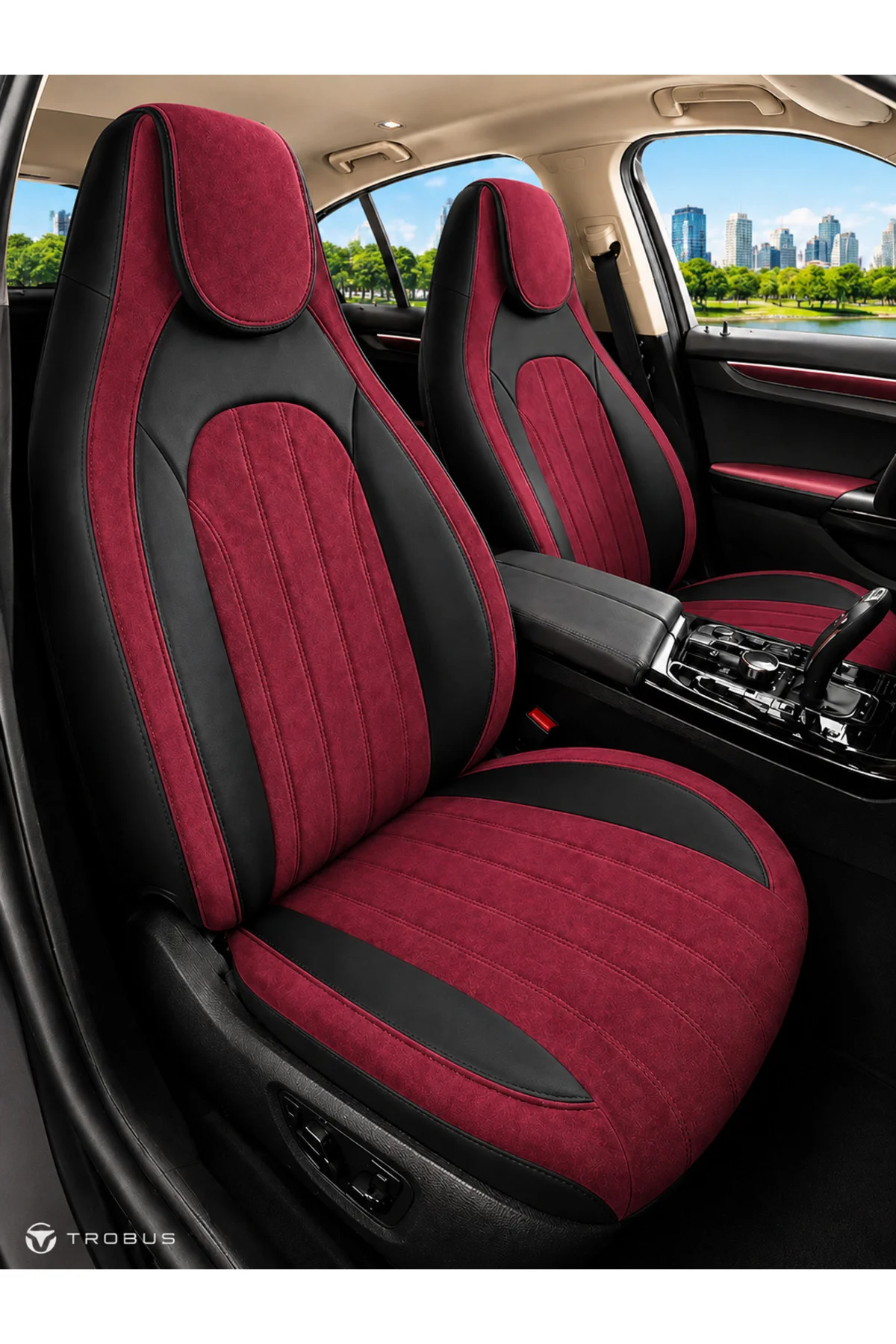 Opel Astra K 2016-2021 Uyumlu Tokyo Serisi Tay Tüyü Oto Koltuk Kılıfı Bordo Siyah Opel Astra K 2016-2021 Uyumlu Tokyo Serisi Tay Tüyü Oto Koltuk Kılıfı Bordo Siyah