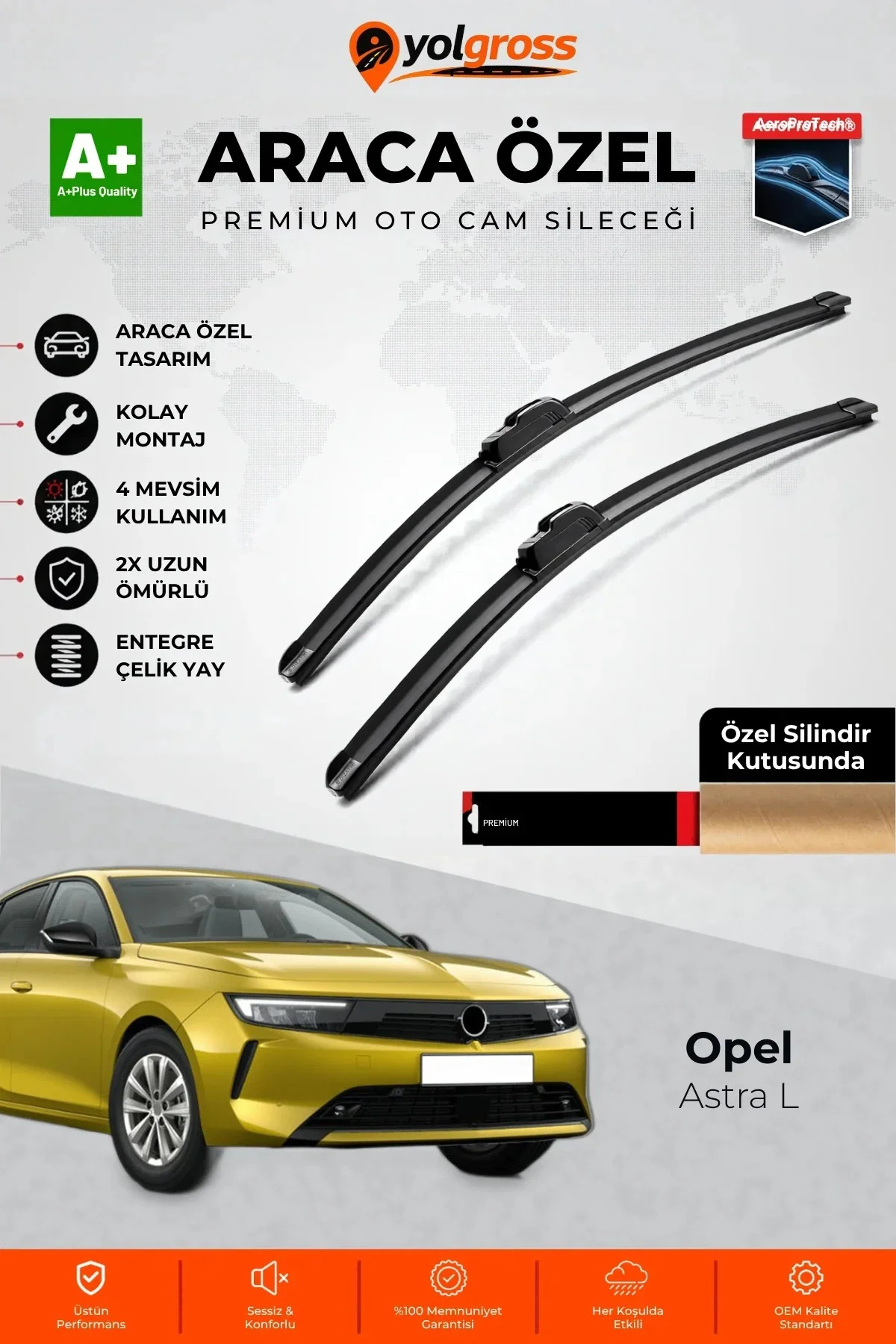 Opel Astra L Ön Cam Silecek Seti 2021 Üzeri Premium Araca Özel 60-40 Cm A+ Kalite Opel Astra L Ön Cam Silecek Seti 2021 Üzeri Premium Araca Özel 60-40 Cm A+ Kalite