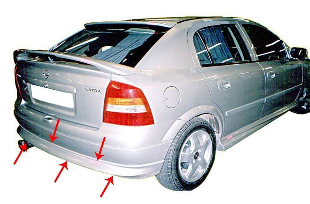 Opel Astra Uyumlu G Hatchback Arka Tampon Altı Fiber 1998-2009