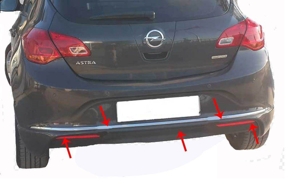 Opel Astra Uyumlu J Hatchback Arka Tampon Altı (Facelift) Fiber 2