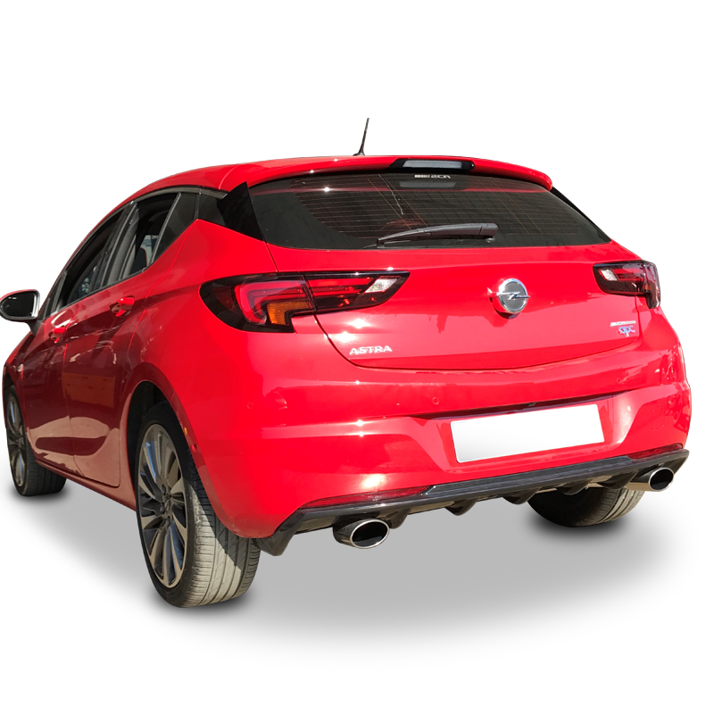 Opel Astra Uyumlu K 2016 Sonrası Arka Tampon Eki - Difüzör (Plast