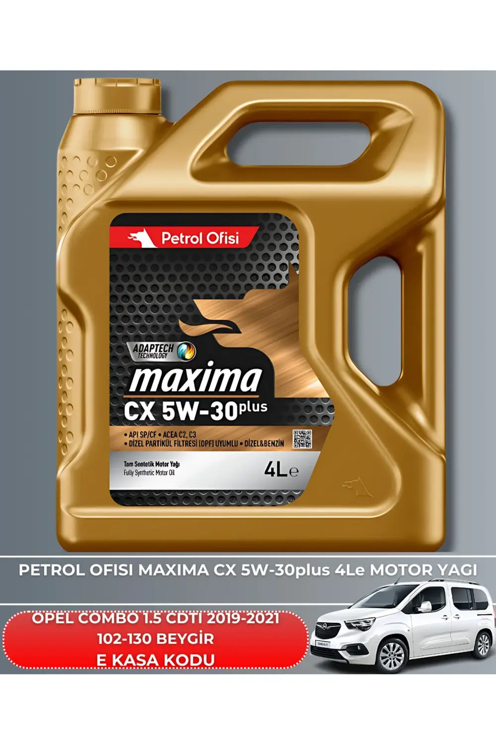 OPEL COMBO 1.5 CDTI 2019-2020-2021 102-130 BEYGİR FİLTRE - YAG BA