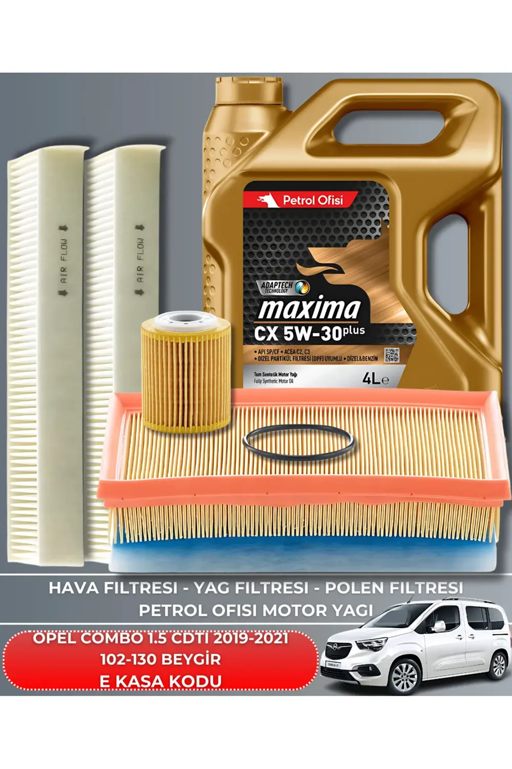 OPEL COMBO 1.5 CDTI 2019-2020-2021 102-130 BEYGİR FİLTRE - YAG BA